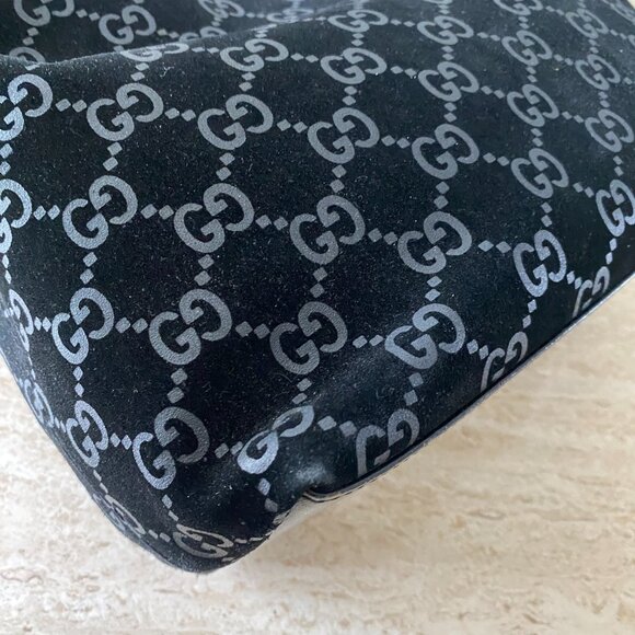 Vintage Gucci Tom Ford-era Guccissima Suede Metal Handle Hobo Bag - Picture 10 of 14